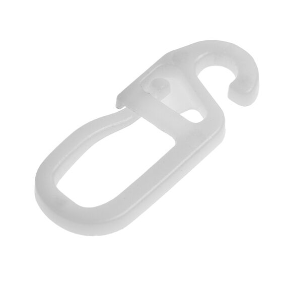 Vorhanghaken für Gardinen Ringe, 60 Stück, mit Ø 4 mm Öse, für Gardinenringe mit 3 bis 4 mm, in Weiß, Gardinenringe Haken zum Einhängen, Faltenlegehaken für Vorhangringe, Vorhang Haken Clip Set