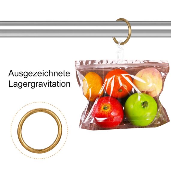 tonyg-p 22 Stück Metall Vorhangringe Vorhang Hängend Ringe und 22 Stück Kunststoff Gardinenhaken für Fenster Tür Duschvorhänge, 30 mm Innendurchmesser (Bronze)