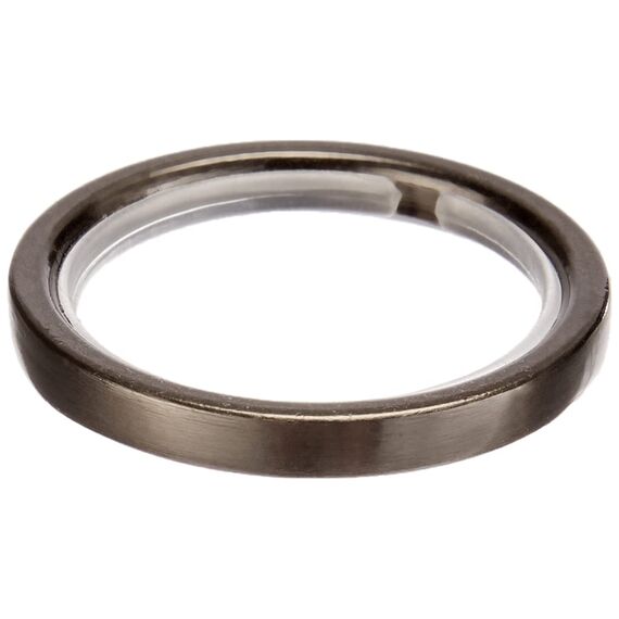 Gardinia Gardinenringe für Gardinenstangen mit 20 mm Durchmesser, Inklusive Gleiteinlage und Faltenlegehaken, 10 Stück, Serie Chicago, Breite 4 mm, Metall, Titan, 3.4 x 3.4 x 0.021 cm, 10011159