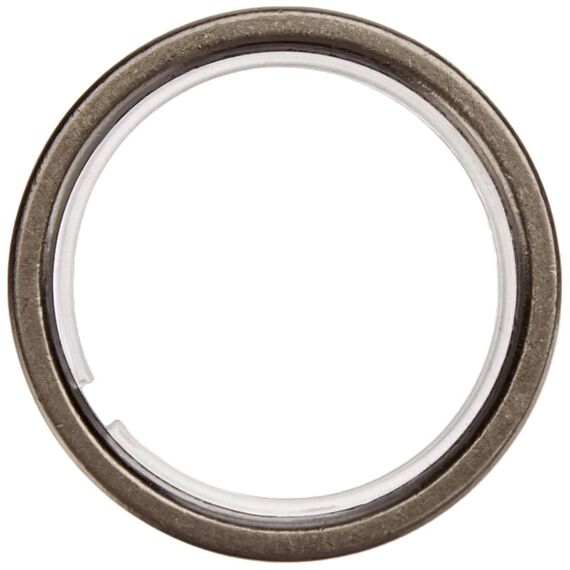 Gardinia Gardinenringe für Gardinenstangen mit 20 mm Durchmesser, Inklusive Gleiteinlage und Faltenlegehaken, 10 Stück, Serie Chicago, Breite 4 mm, Metall, Titan, 3.4 x 3.4 x 0.021 cm, 10011159