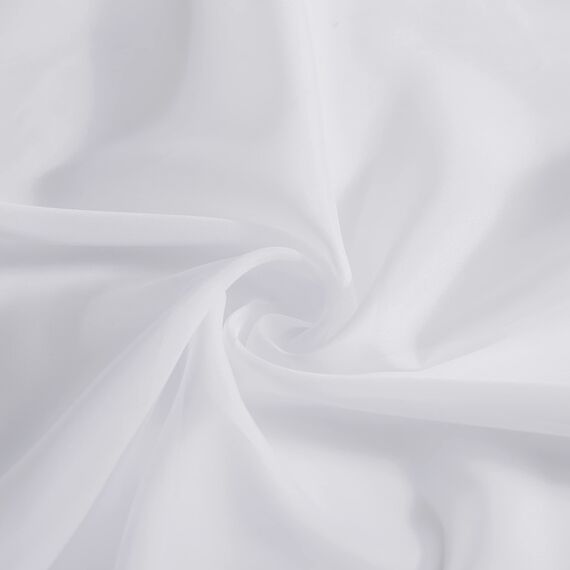 PONY DANCE Kurzgardinen mit Ösen Wohnzimmer Vorhang Weiß Transparent 2er Set H 137 x B 140 cm Durchsichtige Gardinen für Küche/Badezimmer Fenster
