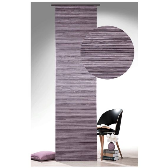 heimtexland ® Schiebevorhang Struktur Schiebegardine Fest Appretur inkl. Zubehör Flächenvorhang 60x245 cm Aubergine Lila Typ593