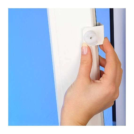 Gardinenstange "Basic" Fix-Klick, ausziehbar, weiß, Klemmstange, Spannfix, inkl. Fensterhaken/Befestigung, Klemmbereich von 15-20 mm, verschiedene Längen (35-55 cm ausziehbar)