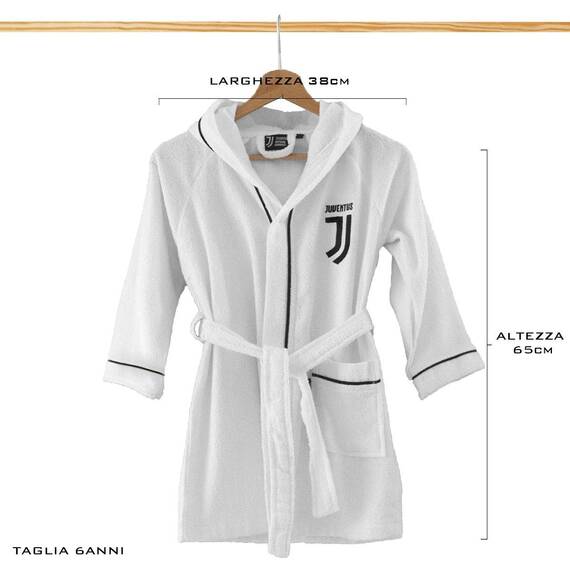 FC Juventus, Bademantel aus Mikrofrottee, für Jungen 6 ANNI Bianco