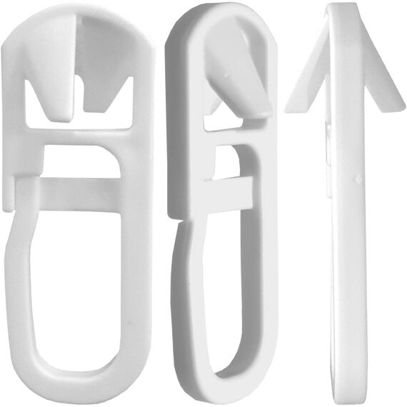 Bestlivings Klickgleiter (50er Pack) für Kunststoffschienen - 100% Kunststoff - Faltenleghaken Faltengleiter in versch. Ausführungen