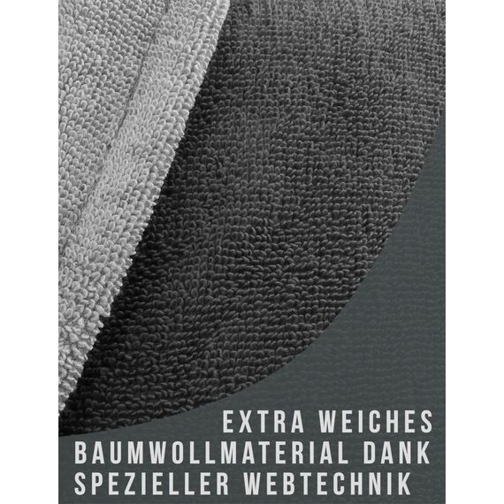 normani Damen Baumwoll Bademantel mit Kapuze in Geschenk-Box - weiche Premium Qualität - Öko Tex 100 Farbe Schwarz/Grau Größe S