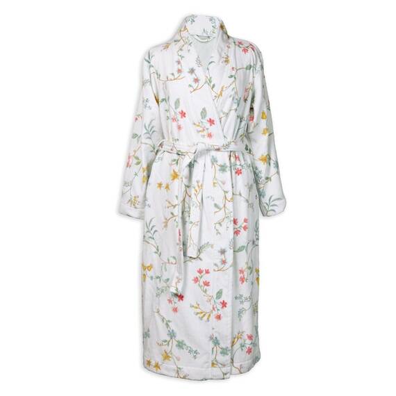 Pip Studio Bademantel Les Fleurs Weiss XL