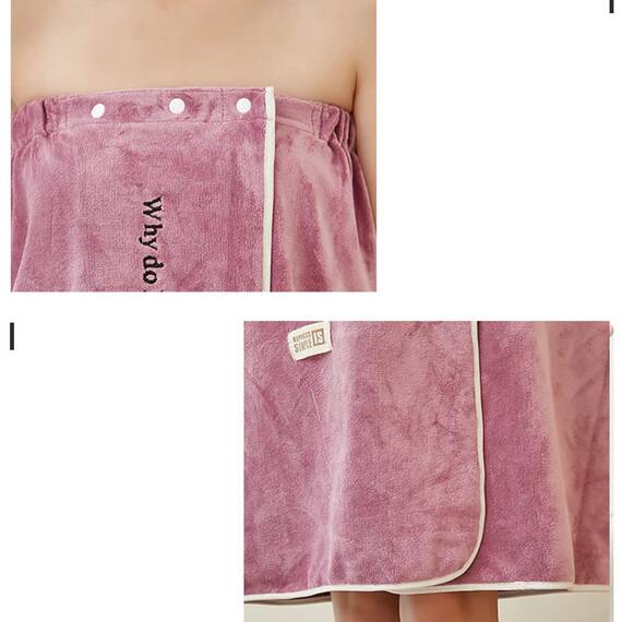 DAIHAN Damen Saunakilt Bademäntel Badetuch Schnelltrocknend Strand Wickelkleid Bademantel Handtuch Badekleid Reise Spa Schwimmen Saunamantel Robe Kurz,Violett,80 * 135cm