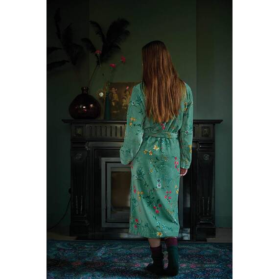Pip Studio Bademantel Les Fleurs Grün XS