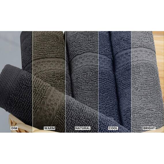 Utopia Towels - 8 teilig Handtücher Set aus Baumwolle mit Aufhänger - 2 Badetuch, 2 Handtücher und 4 Washclappen - (Grau)