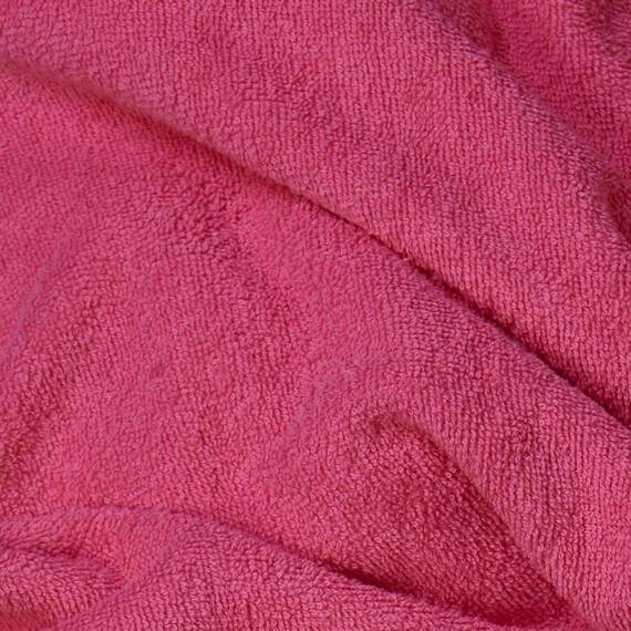 Kt KILOtela Frottee, Baumwolle, Handtücher, Baby-Accessoires, Bademäntel, 160 cm Breite, Länge wählbar 50 in 50 cm, Fuchsia