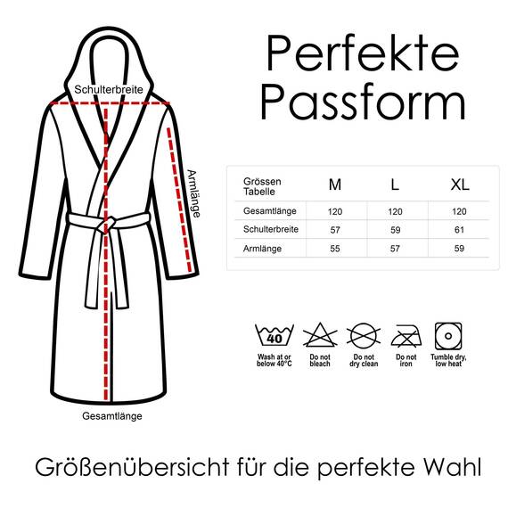 Vency - Luxuriöser Bademantel mit Kapuze, Beige (M), 100% Baumwolle, Weich & Saugstark - Ideal für Spa & Zuhause, für Damen und Herren