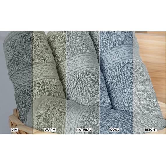 Utopia Towels - 8 teilig Handtücher Set aus Baumwolle mit Aufhänger - 2 Badetuch, 2 Handtücher und 4 Washclappen - (Kühl Grau)