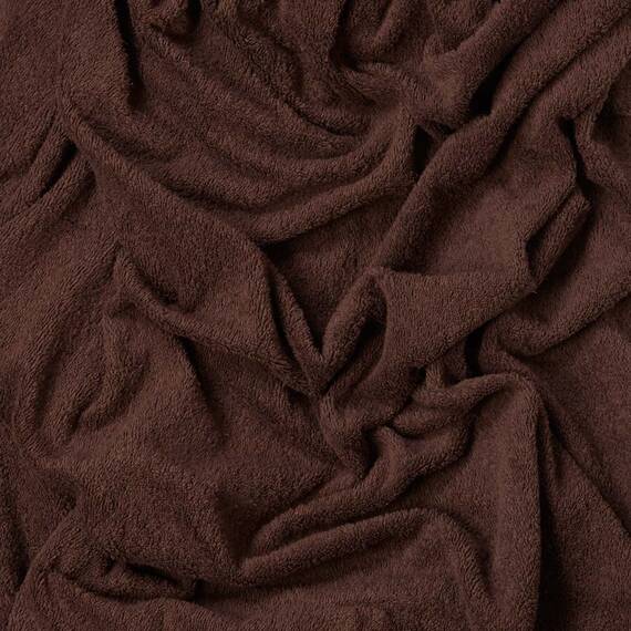 Kt KILOtela Frottee-Stoff, Baumwolle, Handtücher, Baby-Accessoires, Bademäntel, 100 cm Länge x 160 cm Breite, Schokoladenbraun - 1 Meter