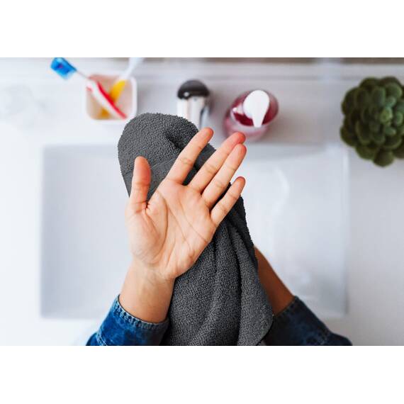 Utopia Towels - 12er Pack Seiftücher mit Aufhängeschlaufen 30x30 cm, aus 100% Baumwolle weiche und saugfähige Waschlappen für die Gesichtsreinigung (Grau)