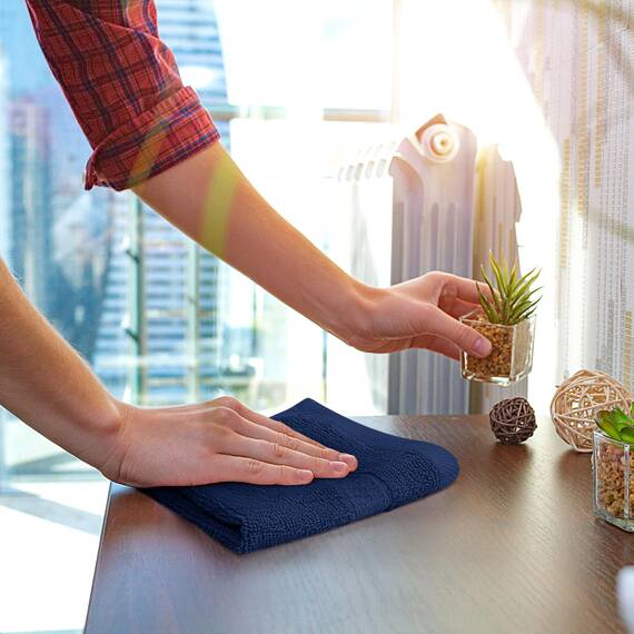 Utopia Towels - 12er Pack Seiftücher mit Aufhängeschlaufen 30x30 cm Oeko TEX Hergestellt in Green, 100% Baumwolle Gästehandtücher weiche und saugfähige Waschlappen Gesichtstücher (Marine Blau)