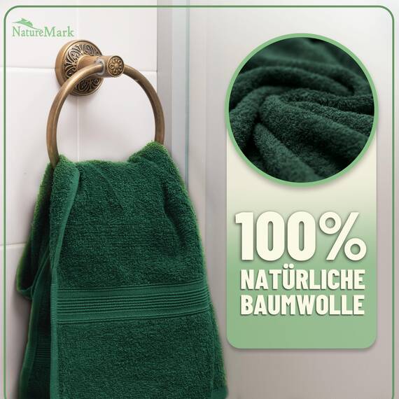 GREEN MARK Textilien Frottierset 10-teilig, dunkelgrün