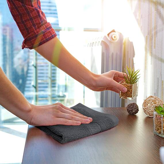 Utopia Towels - 12er Pack Seiftücher mit Aufhängeschlaufen 30x30 cm, aus 100% Baumwolle weiche und saugfähige Waschlappen für die Gesichtsreinigung (Grau)