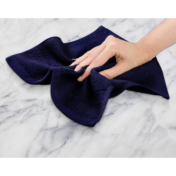 Utopia Towels - 12er Pack Seiftücher mit Aufhängeschlaufen 30x30 cm Oeko TEX Hergestellt in Green, 100% Baumwolle Gästehandtücher weiche und saugfähige Waschlappen Gesichtstücher (Marine Blau)