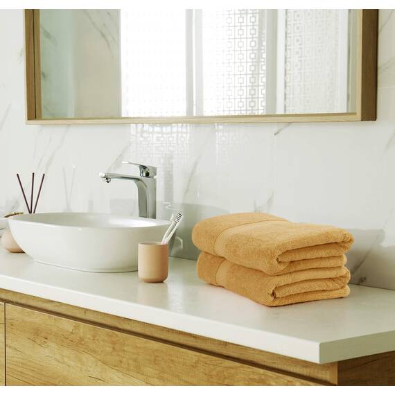Utopia Towels - 8 teilig Handtücher Set aus Baumwolle mit Aufhänger - 2 Badetuch, 2 Handtücher und 4 Washclappen - (Beige)