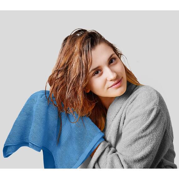 Utopia Towels - 8 teilig Handtücher Set aus Baumwolle mit Aufhänger - 2 Badetuch, 2 Handtücher und 4 Washclappen - (elektrisch blau)