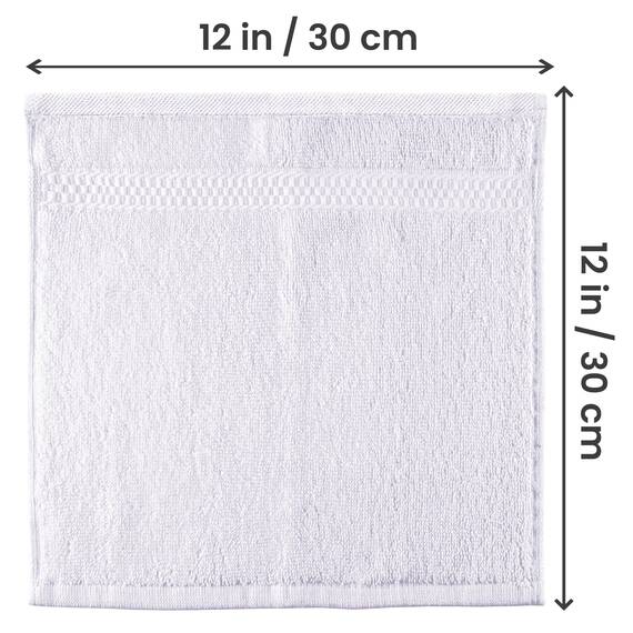 Utopia Towels - 12er Pack Seiftücher mit Aufhängeschlaufen 30x30 cm, aus 100% Baumwolle weiche und saugfähige Waschlappen für die Gesichtsreinigung (Weiß)