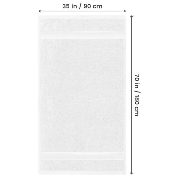 Utopia Towels - Großes Badetuch mit Aufhänger - 100% gekämmte ringgesponnene Baumwolle, sehr saugfähig große Badetücher 90 x 180 cm, hochwertiges Saunatuch (Weiß)