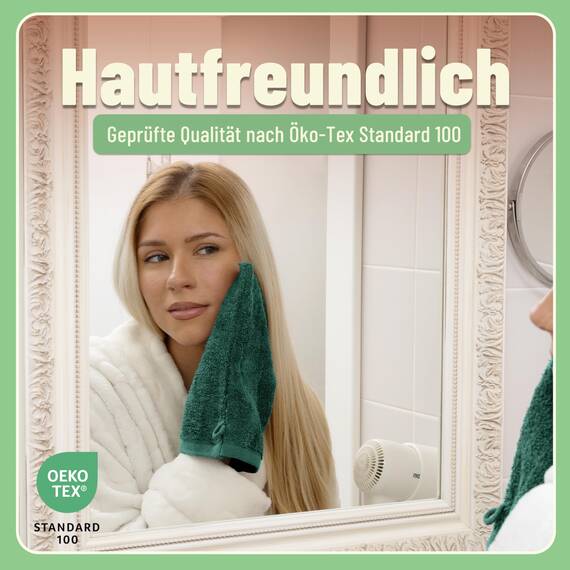 GREEN MARK Textilien Frottierset 10-teilig, dunkelgrün