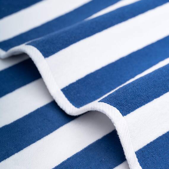 American Soft Linen Cabana gestreifte Strandtücher, 76,2 x 152,4 cm, 4 Stück, übergroße Pool-Handtücher, schnelltrocknend, sandfrei, Marineblau