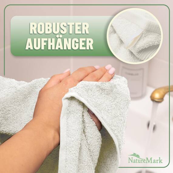 GREEN MARK Textilien 10 TLG. FROTTIER Handtuch-Set mit verschiedenen Größen 4X Handtücher, 2X Duschtücher, 2X Gästetücher, 2X Waschhandschuhe | Farbe: Creme/Natur | Premium Qualität