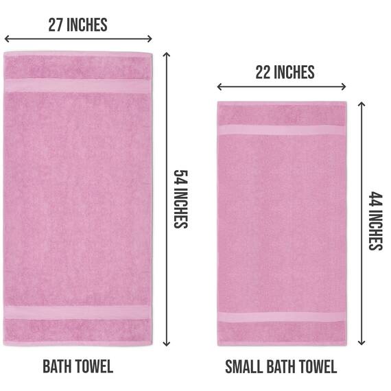 Utopia Towels Badetuch-Set klein, 100 % ringgesponnene Baumwolle (55,9 x 111,8 cm), leicht und sehr saugfähig, schnell trocknend, Premium-Handtücher für Hotel, Spa und Badezimmer, 6er-Pack, Rosa