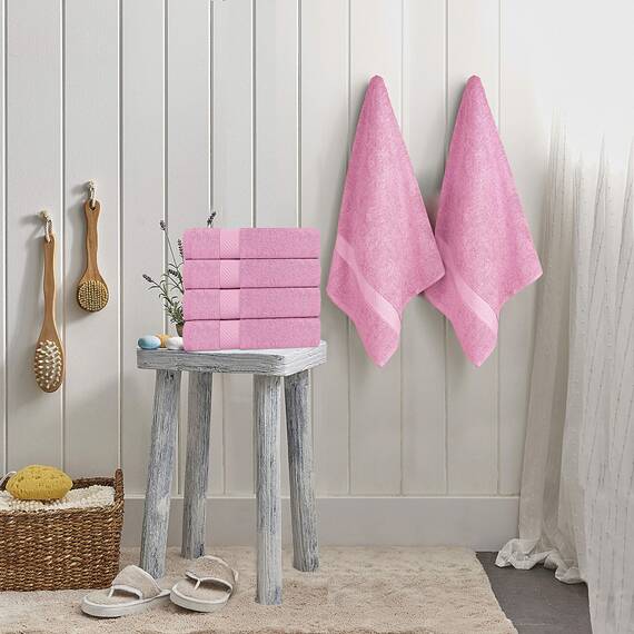 Utopia Towels Badetuch-Set klein, 100 % ringgesponnene Baumwolle (55,9 x 111,8 cm), leicht und sehr saugfähig, schnell trocknend, Premium-Handtücher für Hotel, Spa und Badezimmer, 6er-Pack, Rosa