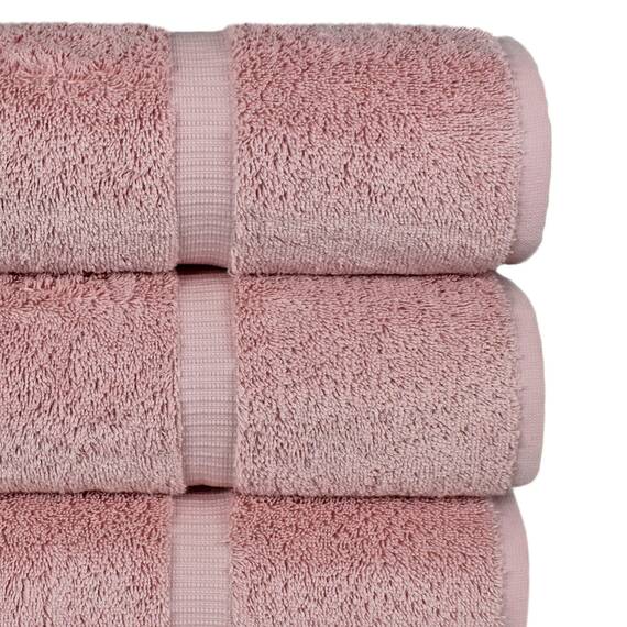 Chakir Turkish Linens 100% Baumwolle Premium türkische Handtücher für Badezimmer | 68 x 137 cm (4-teilige Badetücher – Rosa)
