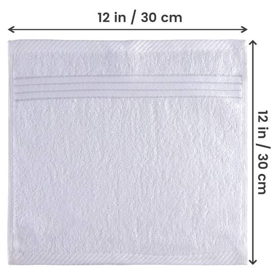 Utopia Towels - 12er Luxuriöses Waschlappen-Set aus 100% Baumwolle, saugfähig und weich, 30 x 30 cm, Seifentücher (Weiß)