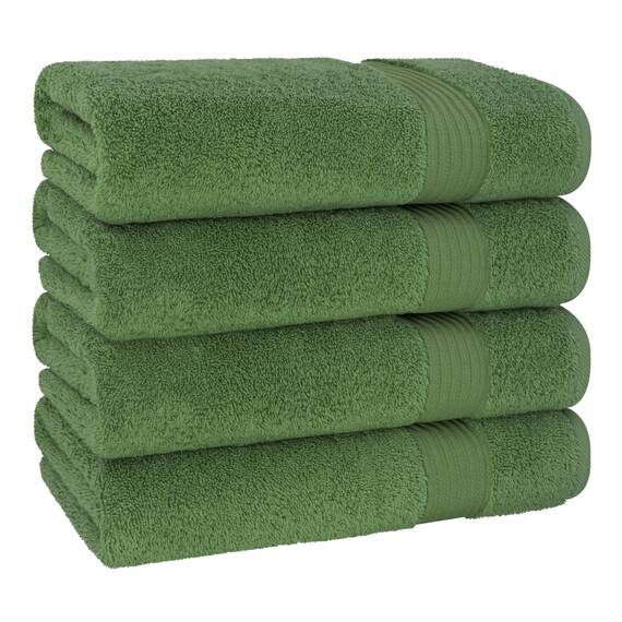 Cotton Paradise Badetücher für Badezimmer, 100% Baumwolle, 4-teiliges türkisches Badetuch-Set, weiche Plüschhandtücher, Clearance Badezimmer-Set, salbeigrün Badetücher