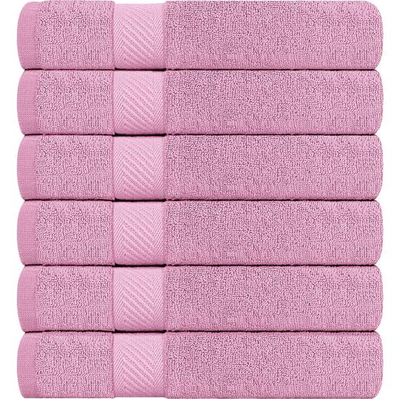 Utopia Towels Badetuch-Set klein, 100 % ringgesponnene Baumwolle (55,9 x 111,8 cm), leicht und sehr saugfähig, schnell trocknend, Premium-Handtücher für Hotel, Spa und Badezimmer, 6er-Pack, Rosa