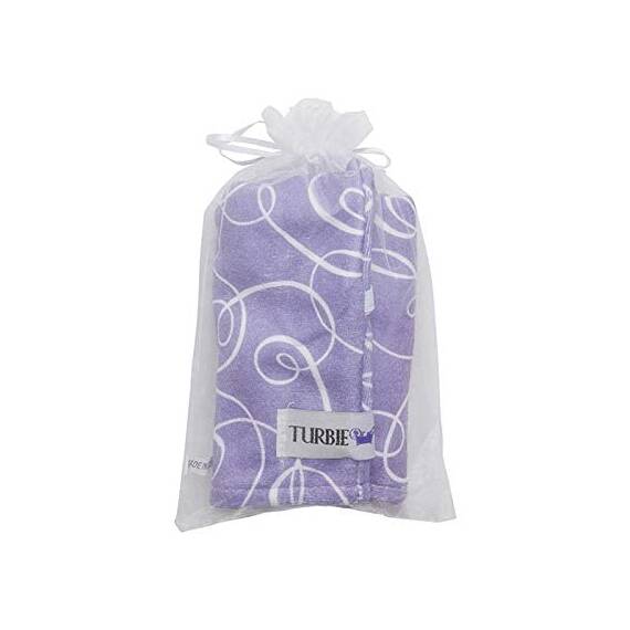 Turbie Twist Mikrofaser-Haarhandtuch für Damen und Herren, 2 Stück, Zubehör für das Badezimmer, schnell trocknender Haarturban zum Trocknen von gelocktem, langem und dickem Haar (Purple Signature)