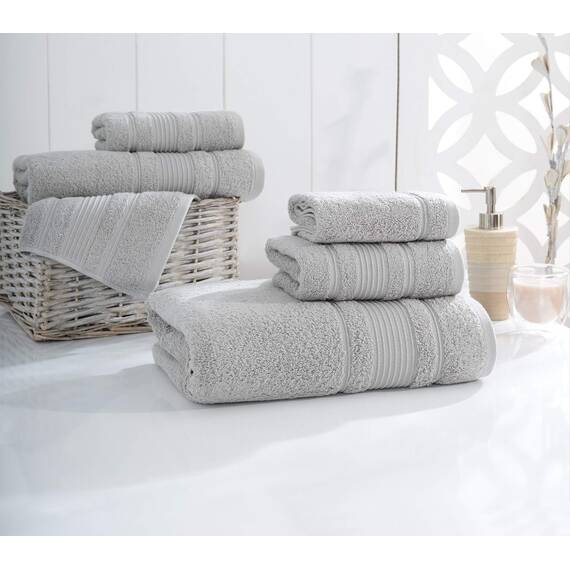Qute Home 6-teiliges Badetuch-Set, 100% türkische Baumwolle, Premium-Qualität, Badetücher, weiche und saugfähige türkische Handtücher, Set beinhaltet 2 Badetücher, 2 Handtücher und 2 Waschlappen