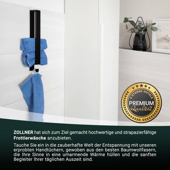 ZOLLNER 10er Set Seiftücher - weiche und saugstarke Waschlappen - waschbar bis 95°C - Baumwolle - 30x30 cm in blau