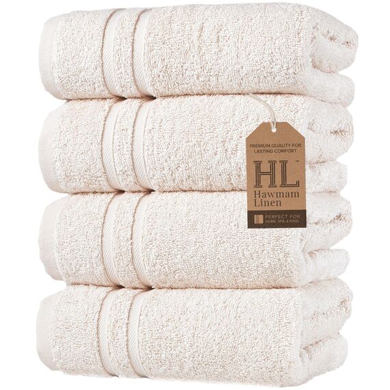 Hammam Linen Badetücher aus 100% Baumwolle, weich und saugfähig, Premium-Qualität