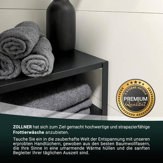 ZOLLNER 10er Set Seiftücher - weiche und saugstarke Waschlappen - waschbar bis 95°C - Baumwolle - 30x30 cm in Graphit