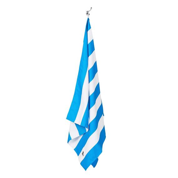 Dock & Bay Strandhandtuch - Schnell trocknende Mikrofaser, ohne Sand - Kompakt, Leicht - 100% recycelt - Inklusive Beutel - Cabana - Bondi Blue, Large (160x90cm, 63x35)