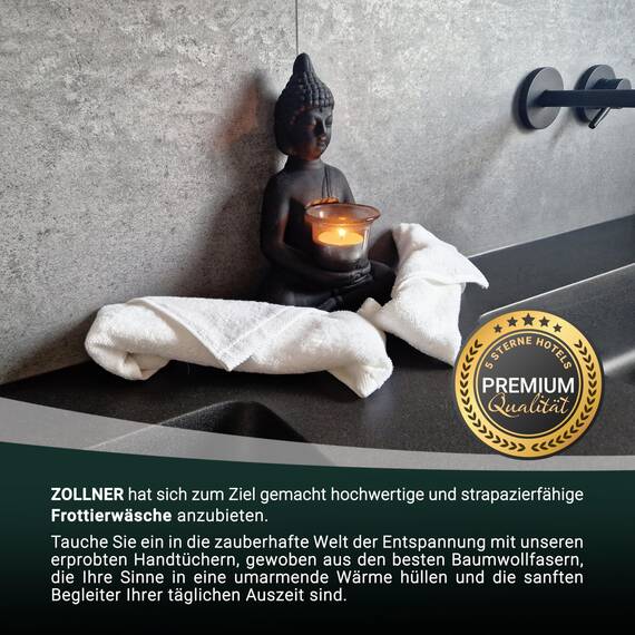 ZOLLNER 10er Set Seiftücher - weiche und saugstarke Waschlappen - waschbar bis 95°C - Baumwolle - 30x30 cm in weiß