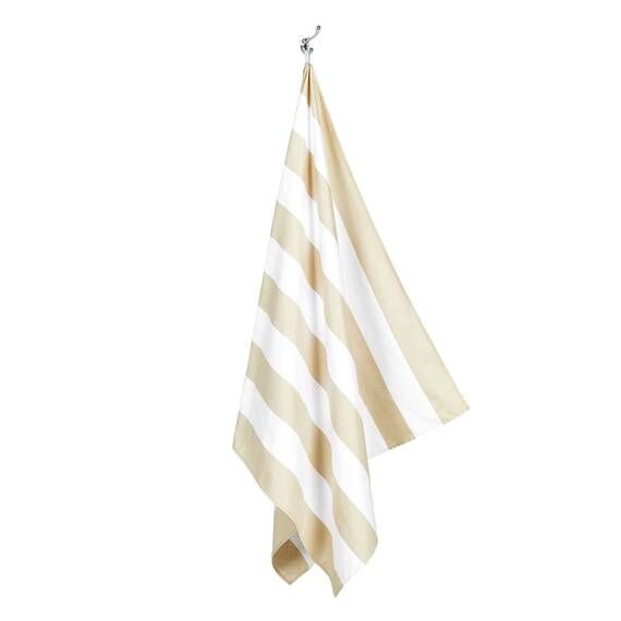 Dock & Bay Strandhandtuch - Schnell trocknende Mikrofaser, ohne Sand - Kompakt, Leicht - 100% recycelt - Inklusive Beutel - Cabana Light - Bora Bora Beige, Extra Large (200x90cm, 78x35)