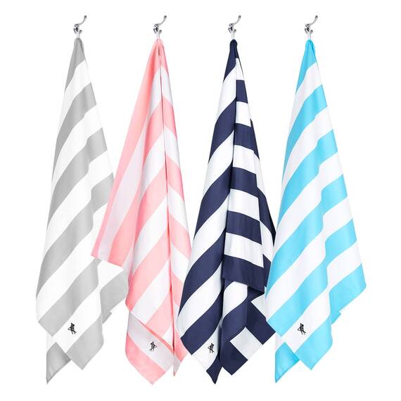 Dock & Bay Strandhandtuch - Schnell trocknende Mikrofaser, ohne Sand - Kompakt, Leicht - 100% recycelt - Inklusive Beutel - Kids - Set D (4), Large (160x90cm, 63x35)