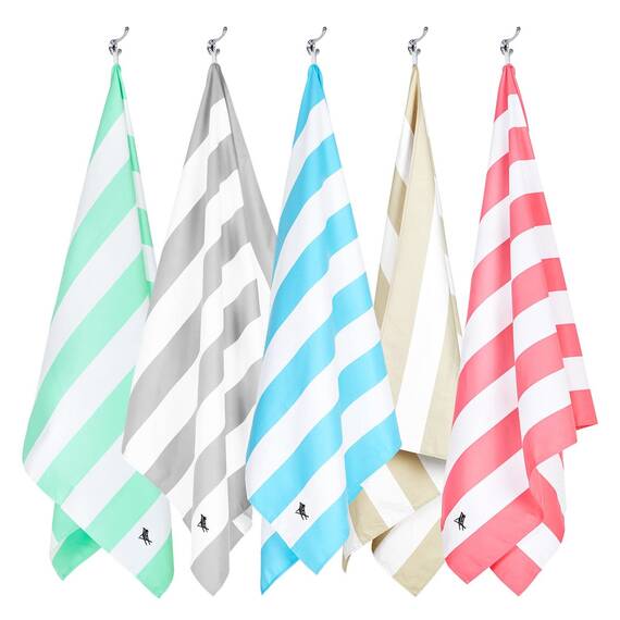 Dock & Bay Strandhandtuch - Schnell trocknende Mikrofaser, ohne Sand - Kompakt, Leicht - 100% recycelt - Inklusive Beutel - Cabana Light - Bora Bora Beige, Extra Large (200x90cm, 78x35)