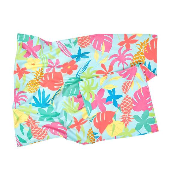 Dock & Bay Strandhandtuch - Schnell trocknende Mikrofaser, ohne Sand - Kompakt, Leicht - 100% recycelt - Inklusive Beutel - Aloha Glow, Large (160x90cm, 63x35)