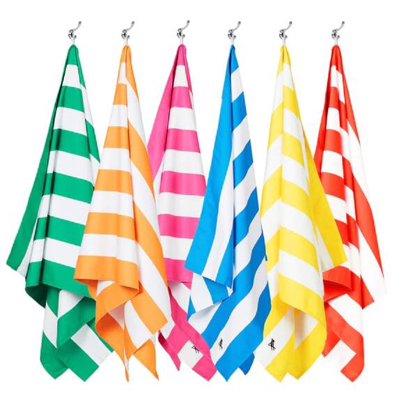 Dock & Bay Strandhandtuch - Schnell trocknende Mikrofaser, ohne Sand - Kompakt, Leicht - 100% recycelt - Inklusive Beutel - Cabana - Set of 6, Extra Large (200x90cm, 78x35)