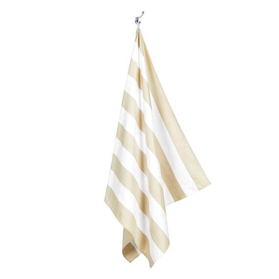 Dock & Bay Strandhandtuch - Schnell trocknende Mikrofaser, ohne Sand - Kompakt, Leicht - 100% recycelt - Inklusive Beutel - Cabana Light - Bora Bora Beige, Extra Large (200x90cm, 78x35)