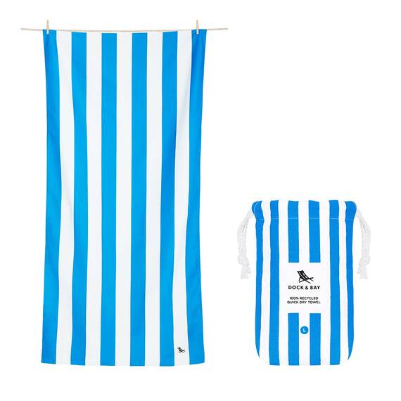 Dock & Bay Strandhandtuch - Schnell trocknende Mikrofaser, ohne Sand - Kompakt, Leicht - 100% recycelt - Inklusive Beutel - Cabana - Set of 6, Extra Large (200x90cm, 78x35)
